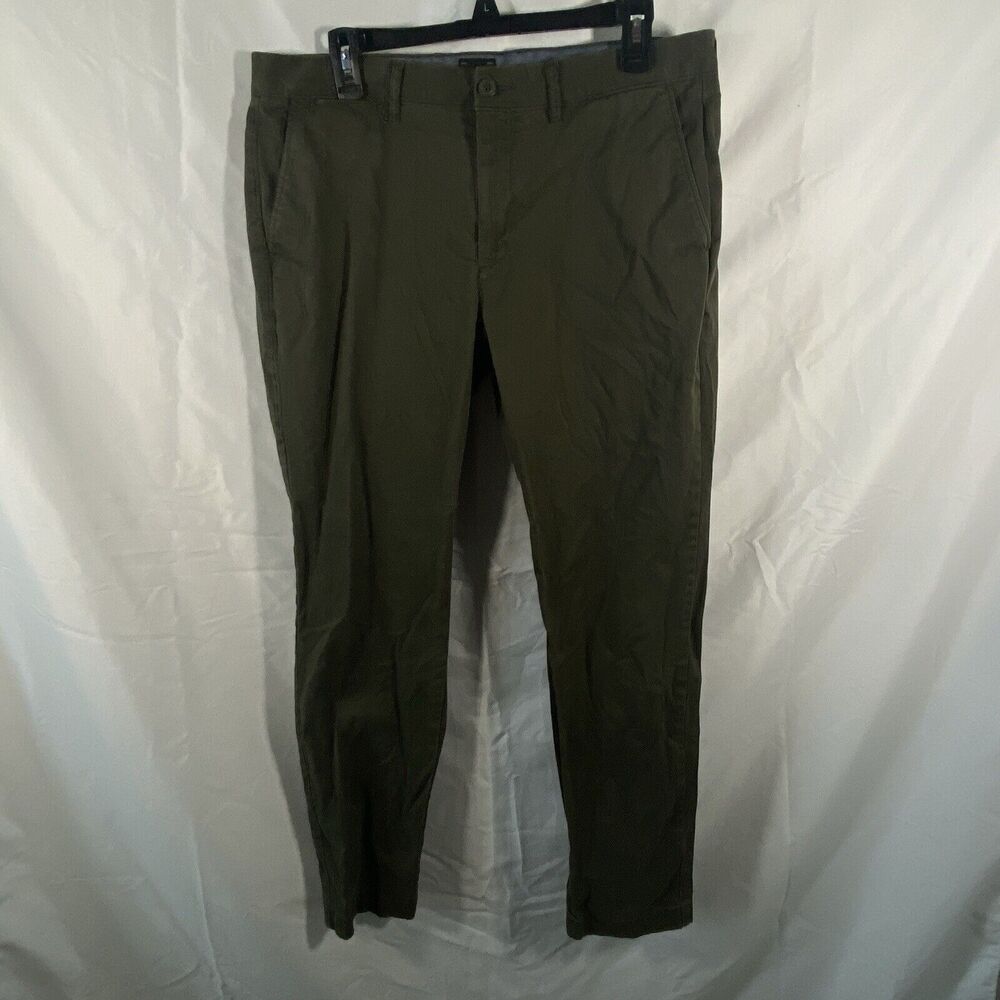 J. Crew 770 Straight Fit Stretch Chino Pants Men's 35x31 Green Casual Preppy